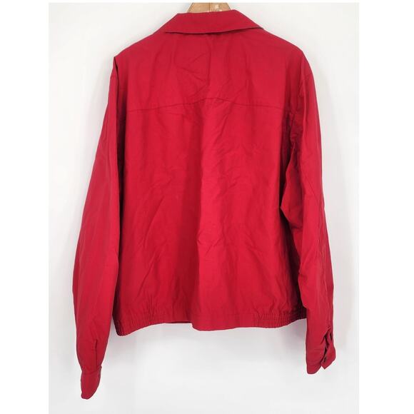 Eddie Bauer Red Water Repellent Windbreaker Jacket Men’s Size XXL - Picture 3 of 11